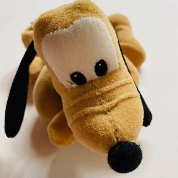 Vintage Disney Pluto Plush Stuffed Animal Small Laying Down Puppy Pluto Toy - Picture 9 of 9